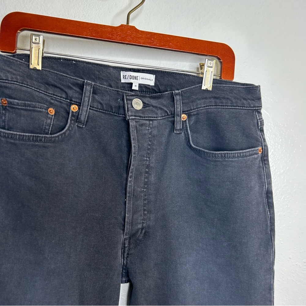 Re/Done Women's Straight Leg Jeans in Black - Picture 11 of 15